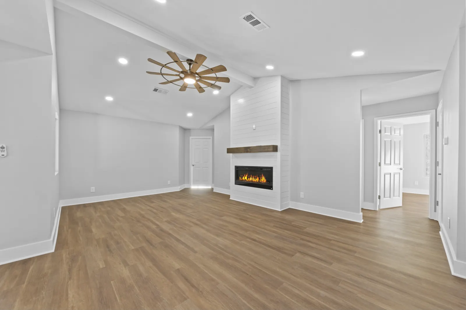 Living room electric fireplace in Vancleave, MS