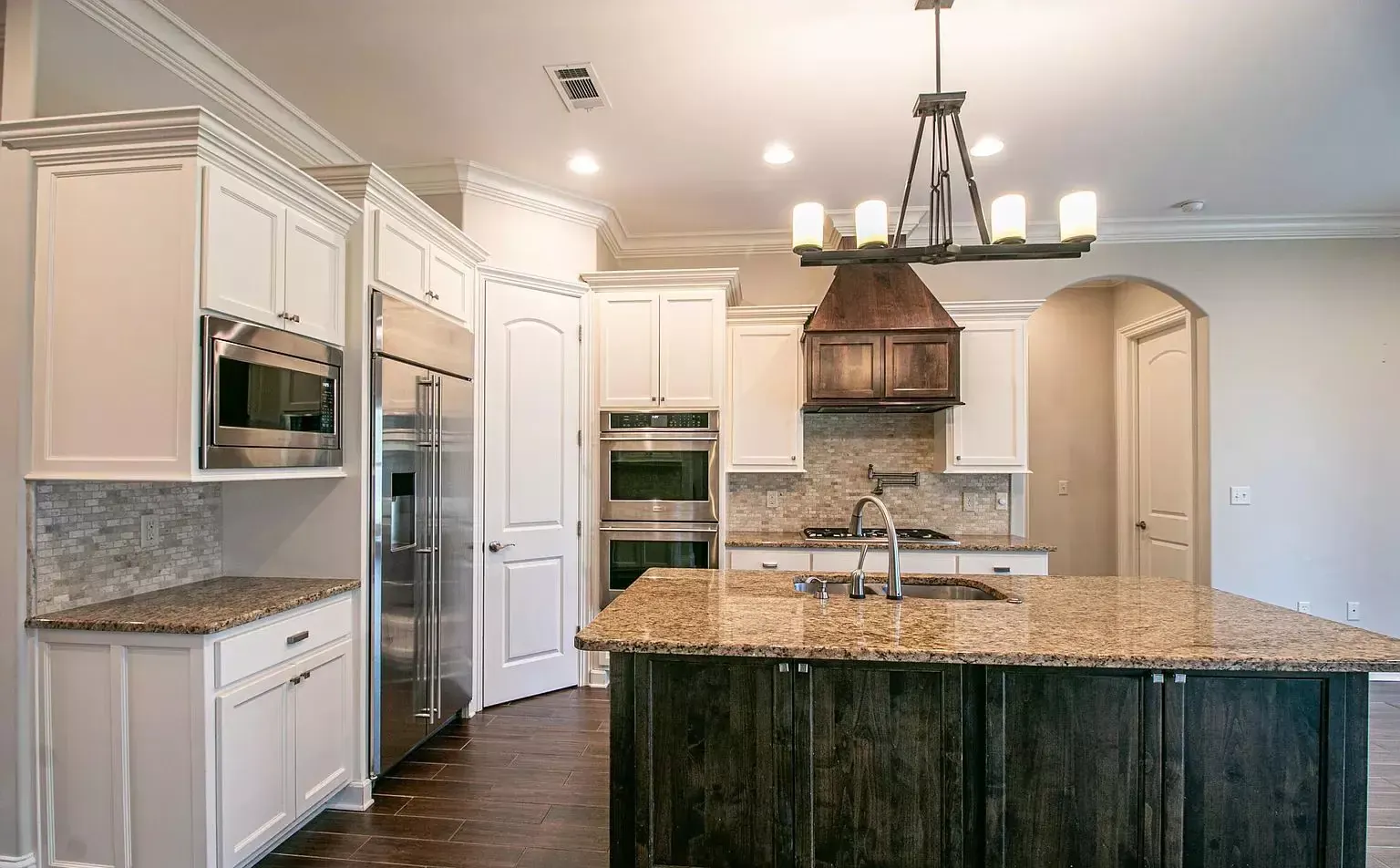 Kitchen dark wood island in Ocean Springs, MS